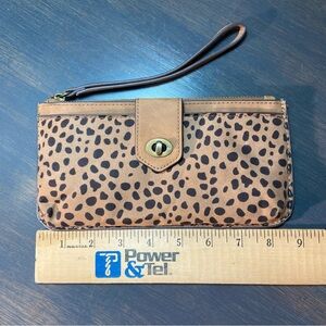 Maurices Leopard Print Wristlet Wallet | Zip Around Clutch